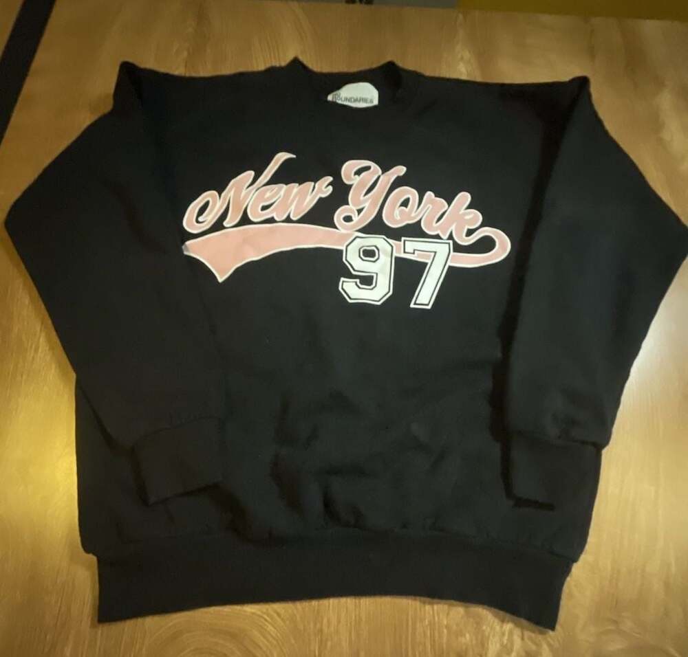No Boundaries Black New York 97 Graphic Crewneck Sweatshirt